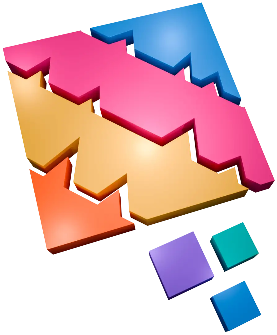 Icono Piñata Pixel, render del diseño 3D, vista frontal